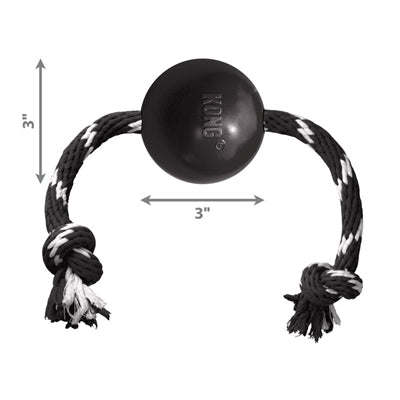 Kong Extreme Bal Met Touw Zwart / Wit